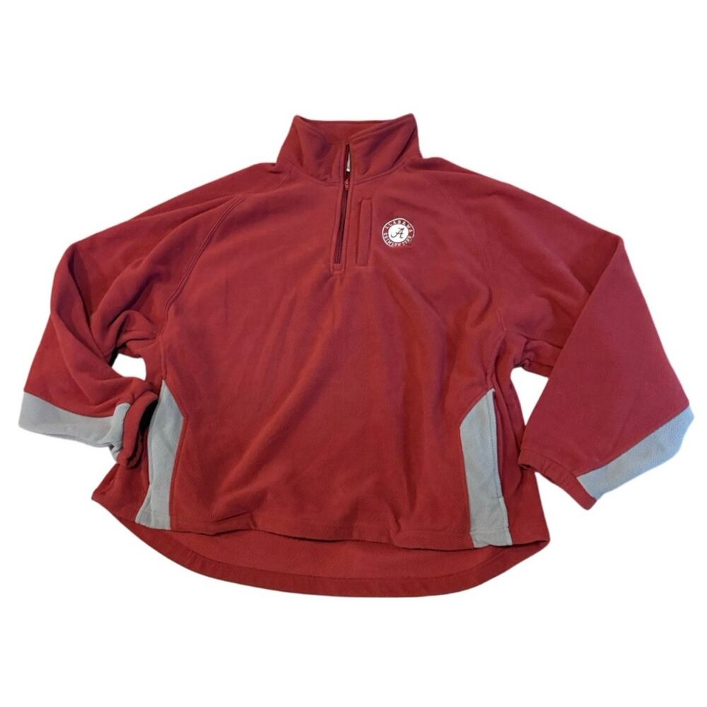 Alabama Crimson Tide Fleece Pullover Men’s‎ XL Red 1/4 Zip Embroidered Logo
